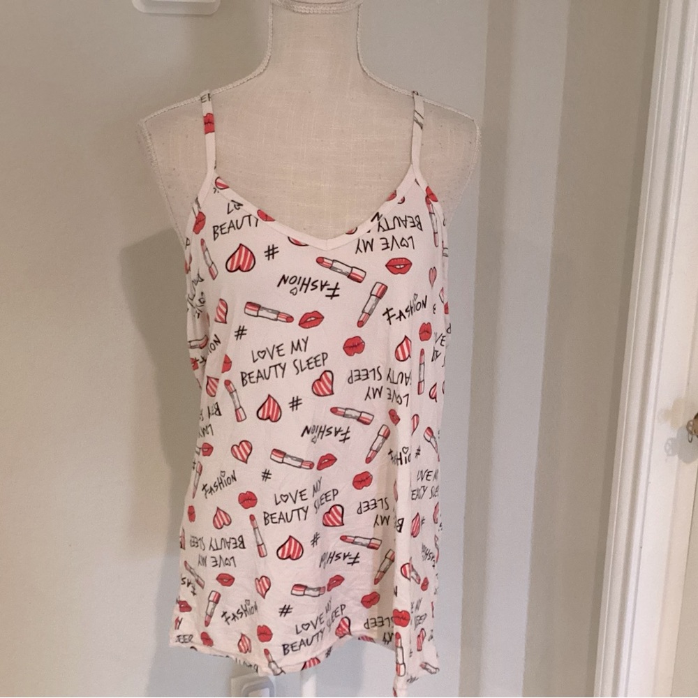 Forever Spoiled White Tank with Red and Black Accents